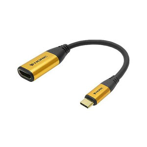 USB Type-C to HDMI�ϊ��A�_�v�^ 10cm USB Type-C�I�X-HDMI���X �S�[���h UCHAF-057GB