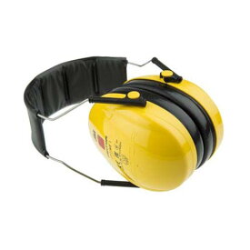 防音用イヤーマフ ヘッドバンド 黄 遮音値／SNR 27dB H510A-401