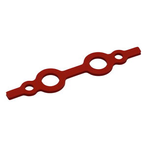 シリコンカラーバンド (メガネバンド) 小 直径3.5*直径10 レッド 1袋 (10個入)