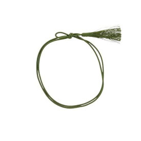 カラーゴム 彩ゴム房 2重 片花結び 58cm 濃緑 50本入 001510110