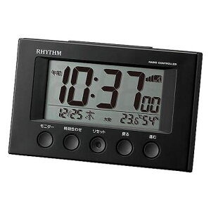 リズム多機能電波時計フィットウエーブスマート 黒 8RZ166SR02