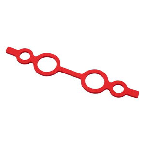 シリコンカラーバンド (メガネバンド) 大 直径8*直径15 レッド 1袋 (10個入)