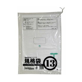 ひも付ポリ袋 01半透明 13号 01*260*380 (100枚／冊) 00722313