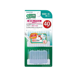 GUM ソフトピック 無香料 SSS-S 40本