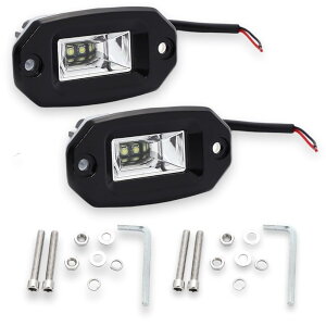 LED ���[�N���C�g 2�Z�b�g ���ߍ��� 20W 12V 24V �L�p ��Ɠ� IP68 6000K 2300LM �h�� �h�o �o�b�N�����v �g���b�N (2�Z�b�g)