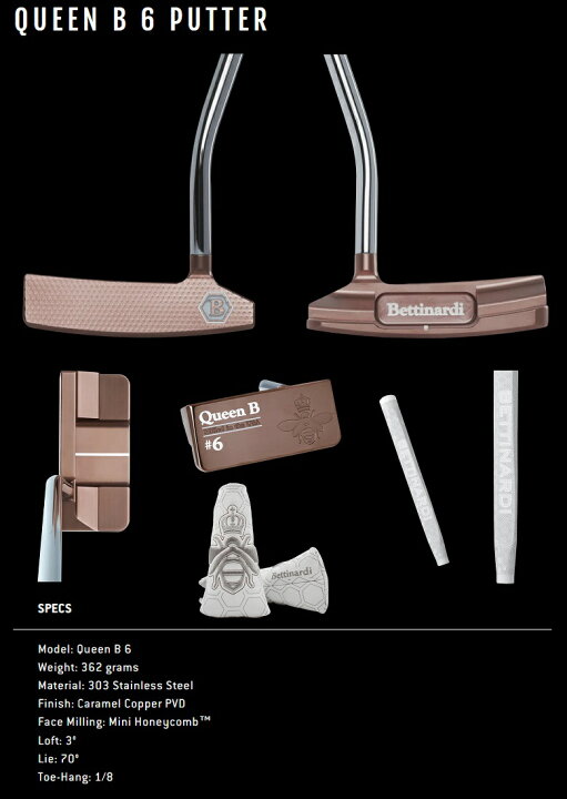 楽天市場】Bettinardi 2023-2024 Queen B 6 Putter ベティナルディ 