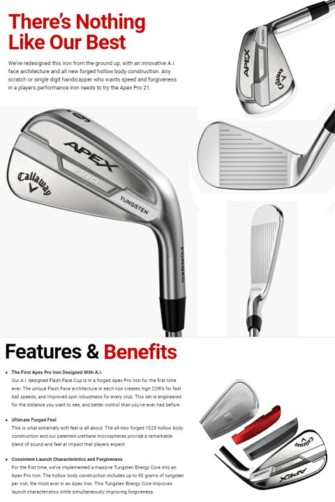 楽天市場】在庫あり！Callaway Apex Pro 21 Iron キャロウェイ 