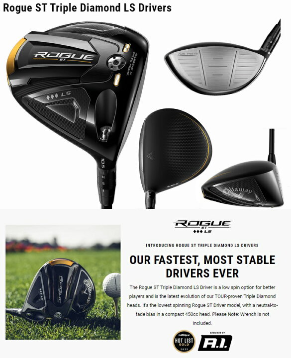 楽天市場】即納可！【レフティモデル】Callaway Rogue ST Triple 