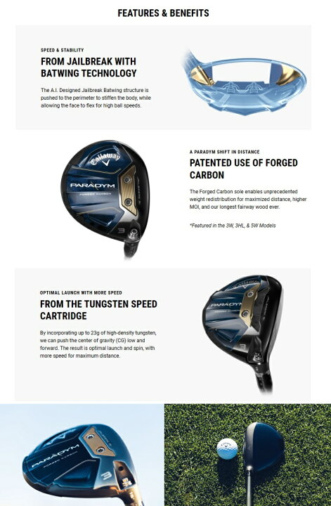 楽天市場】即納可！Callaway Paradym Fairway Wood キャロウェイ 