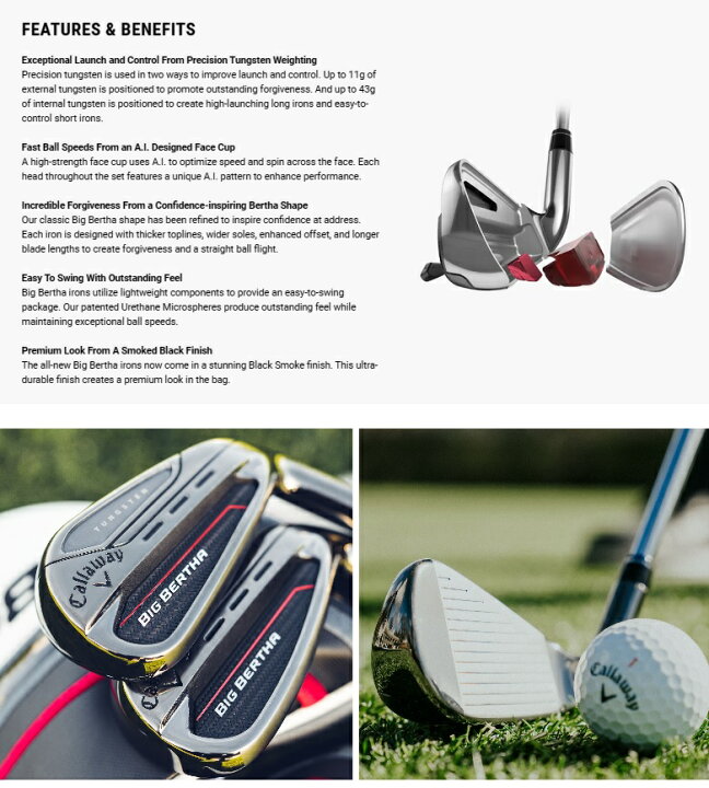 楽天市場】Callaway Big Bertha Iron キャロウェイ ビッグバーサ 