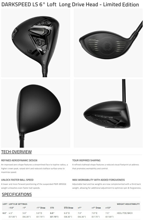 楽天市場】即納可！ドラコンヘッド！【ロフト 6.0°】Cobra Golf 