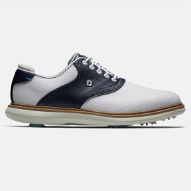FootJoy Traditions Saddle Golf Shoes (White / Navy) フットジョイ トラディションズ サドル ゴルフ シューズ 57899