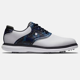 FootJoy Traditions Saddle Golf Shoes (White / Navy / Camo) フットジョイ トラディションズ サドル ゴルフ シューズ 57946