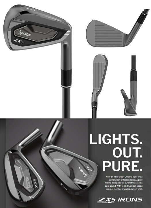 楽天市場】限定アイアン！Srixon ZX5 Mk II Black Chrome Iron 