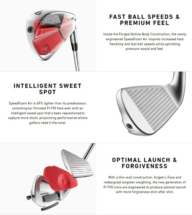 楽天市場】在庫あり！【レフティモデル】TaylorMade 2021 P790 Iron 