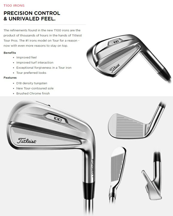 楽天市場】【レフティモデル】【単品アイアン】Titleist 21 T100 Iron 