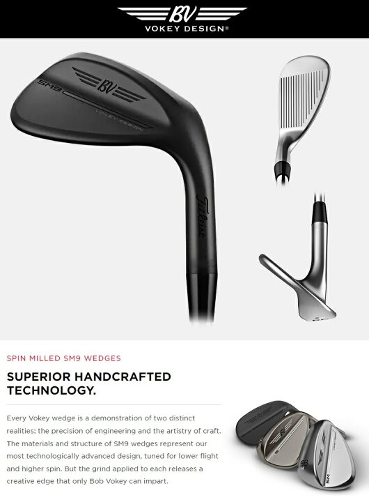 楽天市場】在庫あり！Titleist Vokey SM9 Jet Black Wedge 