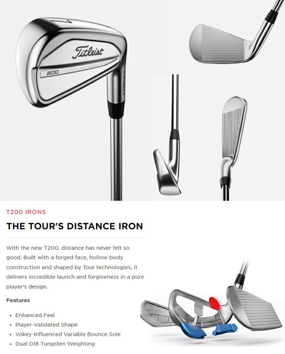 楽天市場】【レフティモデル】【単品アイアン】Titleist 2023 T200 