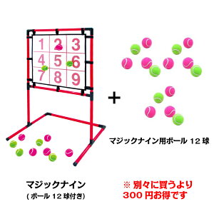 ENJOY FAMILY エンジョイファミリー SAKURAI マジックナイン EFS-180NとEFS-180ballのセット (ストラックアウト ストライクピッチング ボード 子供 子ども 遊び ゲーム 練習 投球練習 安全 的 野球 親子