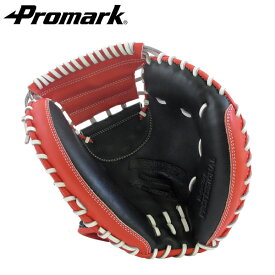 PROMARK プロマーク 野球 グローブ PCM-9793 (プロマーク 野球 グローブ 軟式用 グラブ 一般用 軟式グラブ キャッチャーミット 捕手用 ブラック×レッドオレンジ)