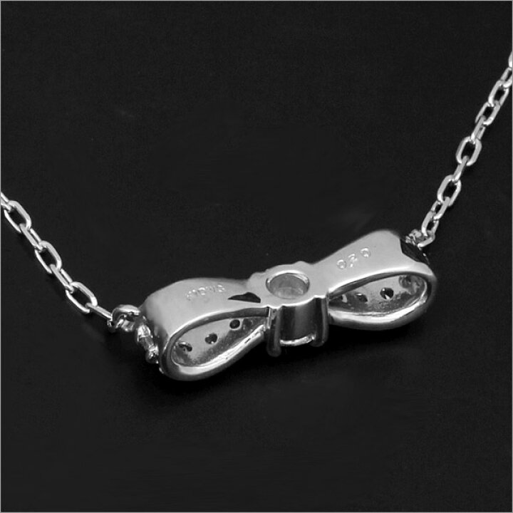 楽天市場】大人可愛いリボンモチーフ K10/K18 ダイヤモンド 0.20ct  