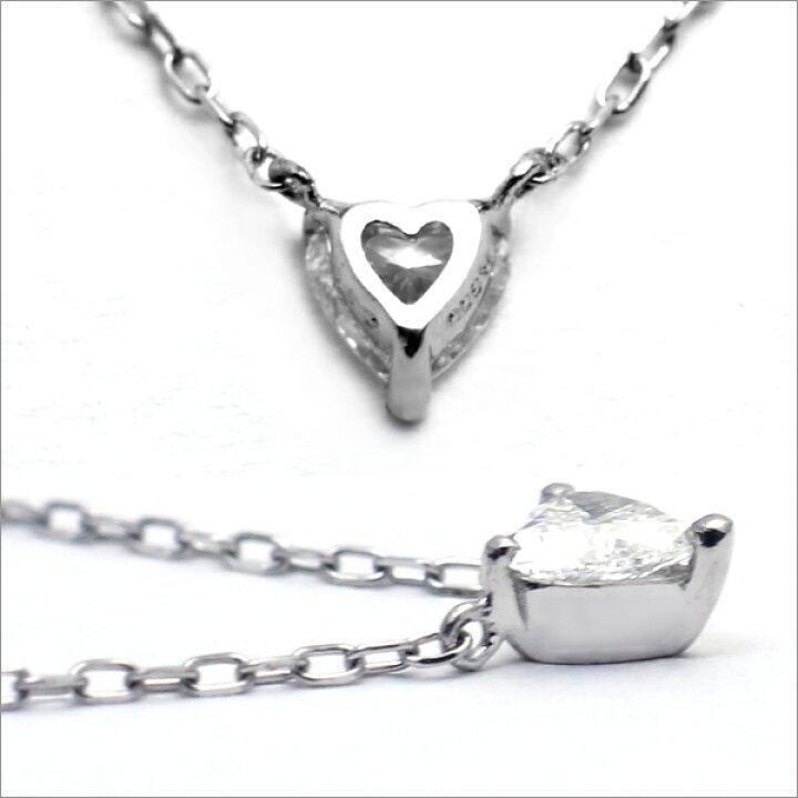 楽天市場】愛らしいハートダイヤ！Pt900/K18YG/K18PG ハート  