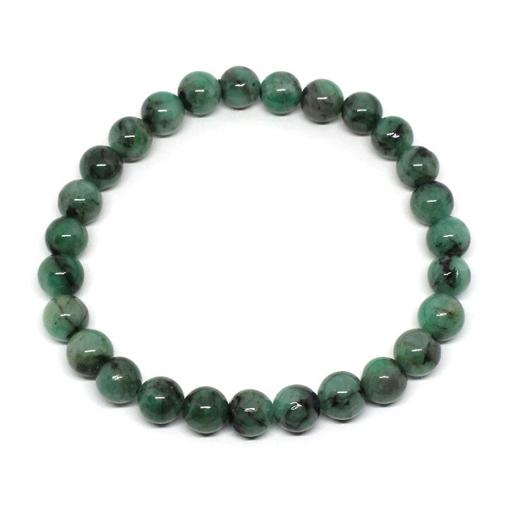 楽天市場】エメラルド【翠玉】約7-7.5mm ブレスレット AA+ランク/翠  