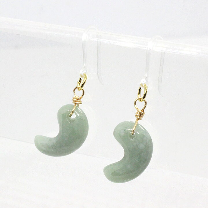 楽天市場】糸魚川翡翠[若草色・緑] AAAAAランク 勾玉ピアス 約12.5mm 