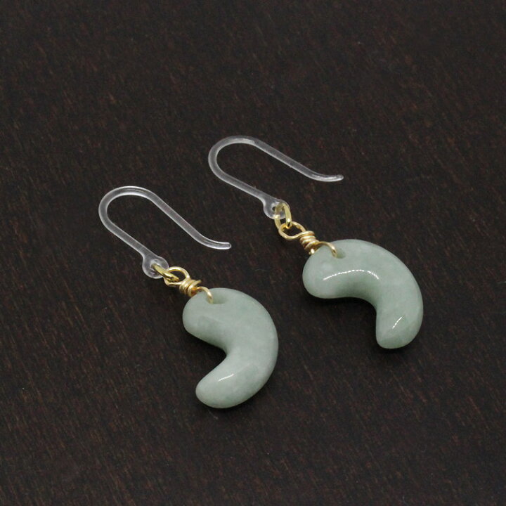楽天市場】糸魚川翡翠[若草色・緑] AAAAAランク 勾玉ピアス 約12.5mm 