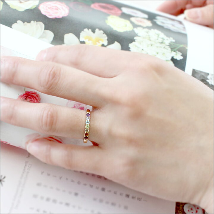 楽天市場】「Amulet/Ring」K10/K18 マルチカラーリング/指輪 