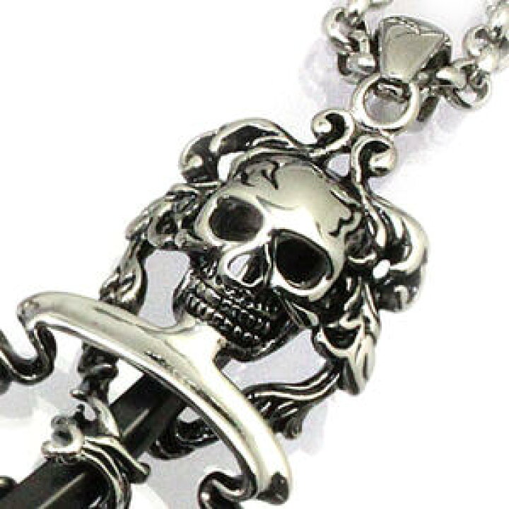 楽天市場】ステンレススチール ペンダント ”scull sword” ステンレス 