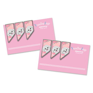 ステンレス クリップ トイプードル(グレー)柄 3個入×2セット マネークリップ カードクリップ お札クリップ しおり ブックマーカー わんこ 犬 トイプードル トイプー 好き プレゼント ギフト
