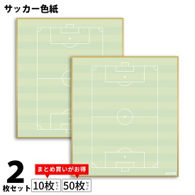 サッカー 色紙 2枚組 コート柄 日本製 送料無料 サッカー色紙 部活 寄せ書き 寄書き サイン プレゼント ギフト プチギフト 送別会 卒業 卒団 卒部 卒業記念品 卒団記念品 引退 退職 お祝い 記念 記念品 サッカーグッズ サッカー用品 *