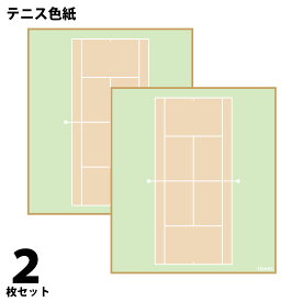 テニス 色紙 2枚組 コート柄 日本製 送料無料 テニス色紙 寄せ書き 寄書き デザイン プレゼント ギフト プチギフト 送別会 卒業 卒団 卒業記念品 卒団記念品 引退 退職 お祝い 記念 記念品 テニスグッズ 贈り物 グッズ 用品 *