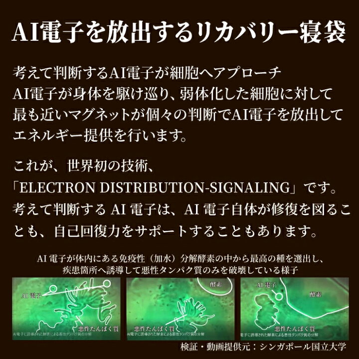 楽天市場】AI電子が弱った細胞を正常化する リカバリー 寝袋 湧命力 