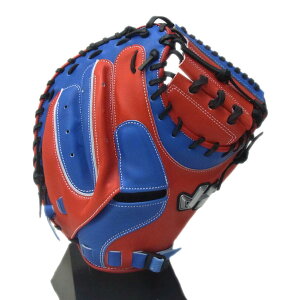 【限定商品】 HATAKEYAMA(ハタケヤマ) 一般軟式キャッチャーミット 捕手用 右投げ用 M23型 Uバック (A)レッド×ブルー PRO-M23