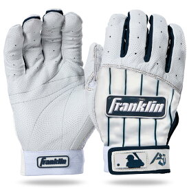 【※訳あり】【限定商品】Franklin（フランクリン）　バッティング手袋（両手用） アーロン・ジャッジモデル　Pearl/Navy　20485FX
