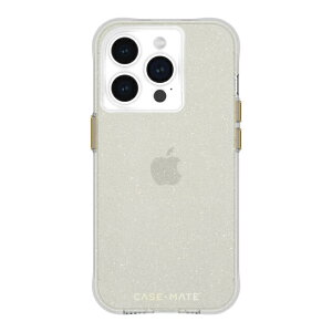 �y�����y�A�y���A�j�������z�y���������zCase-Mate �L���L���̃N���X�^�� iPhone 15 Pro �p Sheer Crystal-Champagne Gold Antimicrobial �R�ێd�l