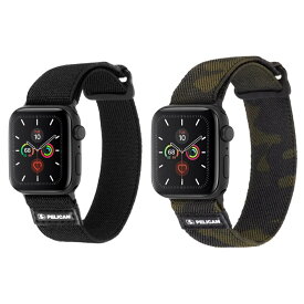 【あす楽、土日、祝日発送】Pelican Apple Watch 1-3(42mm),4-6/SE(44mm),7/8(45mm) 共用 抗菌バンド Protector Band - Black Camo Green 0846127195577 0846127195584