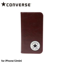 【あす楽、土日、祝日発送】CONVERSE Uncle Patch PU Leather Book Type Case BROWN【iPhone 12 mini対応】アイフォンケース iphoneケース 手帳型ケース コンバース ブラウン スマホケース キャンバス オールスター ALL STAR 4589676562020