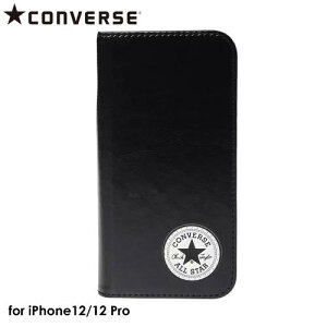 yyAyAjzyzCONVERSE Uncle Patch PU Leather Book Type Case BLACKyiPhone 12/12 Pro ΉzRo[X ACtHP[X iphoneP[X 蒠^P[X X}zP[X Xg[g I[