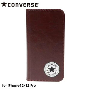 �y�����y�A�y���A�j�������z�y���������zCONVERSE Uncle Patch PU Leather Book Type Case BROWN�yiPhone 12/12 Pro �Ή��z�R���o�[�X �A�C�t�H���P�[�X iphone�P�[�X �蒠�^�P�[�X �X�}�z�P�[�X �X�g���[�g �L��
