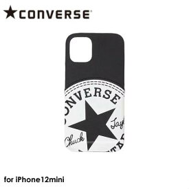 【あす楽、土日、祝日発送】CONVERSE Big Circle Logo PU Leather Back Case （カードポケット付き）BLACK【iPhone 12 mini対応】アイフォンケース iphoneケース 背面ケース スマホケース オールスター CANVAS ALL STAR 4589676562297