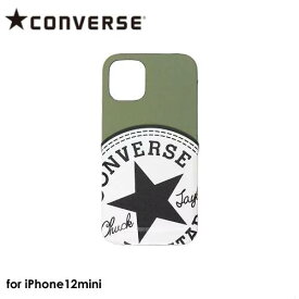 【あす楽、土日、祝日発送】CONVERSE Big Circle Logo PU Leather Back Case （カードポケット付き）KHAKI【iPhone 12 mini対応】アイフォンケース iphoneケース 背面ケース オールスター ALL STAR コンバース カーキ 4589676562310