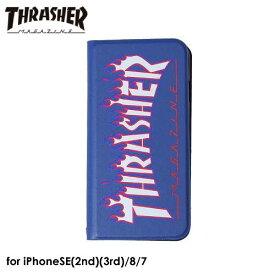【あす楽、土日、祝日発送】THRASHER FLAME MAGZINE Logo PU Leather Book Type Case NVY/FLAME【iPhone SE(第2世代)(第3世代)/8/7対応】アイフォンケース iphoneケース スマホケース ストリート ブランド ベーシック MAG 4589676562440