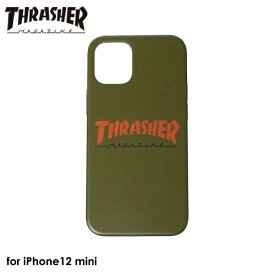 【あす楽、土日、祝日発送】THRASHER HOME TOWN Logo Hybrid IML Back Case OLV/ORG【iPhone 12 mini対応】スラッシャー アイフォンケース iphoneケース 背面ケース メンズ レディース スマホケース ブランド グリーン ロゴ 4589676562525