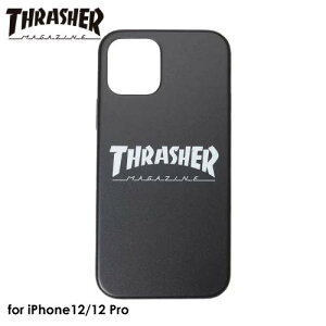 �y�����y�A�y���A�j�������z�y���������zTHRASHER HOME TOWN Logo Hybrid IML Back Case BLK/WHT�yiPhone 12/12 Pro �Ή��z�X���b�V���[ �A�C�t�H���P�[�X iphone�P�[�X �w�ʃP�[�X �����Y ���f�B�[�X �X�}�z�P�[