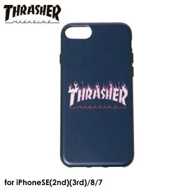【あす楽、土日、祝日発送】THRASHER FLAME MAGZINE Logo Hybrid IML Back Case NVY/FLAME【iPhone SE(第2世代)(第3世代)/8/7対応】スラッシャー アイフォンケース iphoneケース 背面ケース スマホケース ストリート ネイビー 4589676562563
