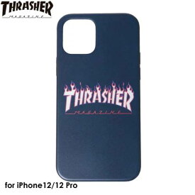 【あす楽、土日、祝日発送】THRASHER FLAME MAGZINE Logo Hybrid IML Back Case NVY/FLAME【iPhone 12/12 Pro 対応】アイフォンケース iphoneケース 背面ケース メンズ レディース スマホケース ストリート ブランド 4589676562600