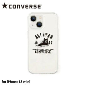 【あす楽、土日、祝日発送】CONVERSE College Logo Hybrid Clear Back Case BLACK【iPhone 13mini対応】アイフォンケース iphoneケース ブラック 背面型ケース スマホケース オールスター CANVAS ALL STAR ロゴ 4589676563805